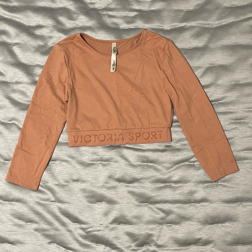 Peachy pink long sleeve Victoria Secret top